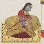 A lady awaits her lover Leaf from a Ragamala Set | Early 18th Century | Amer School, Rajasthan | Size: 10 x 6 inches