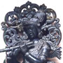 Stone Krishna - grey schist | Height: 46 inches | Width: 25 inches